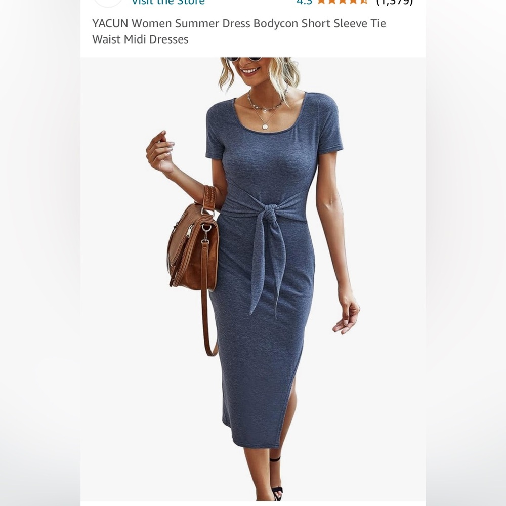 Ladies t-shirt tie-front maxi dress